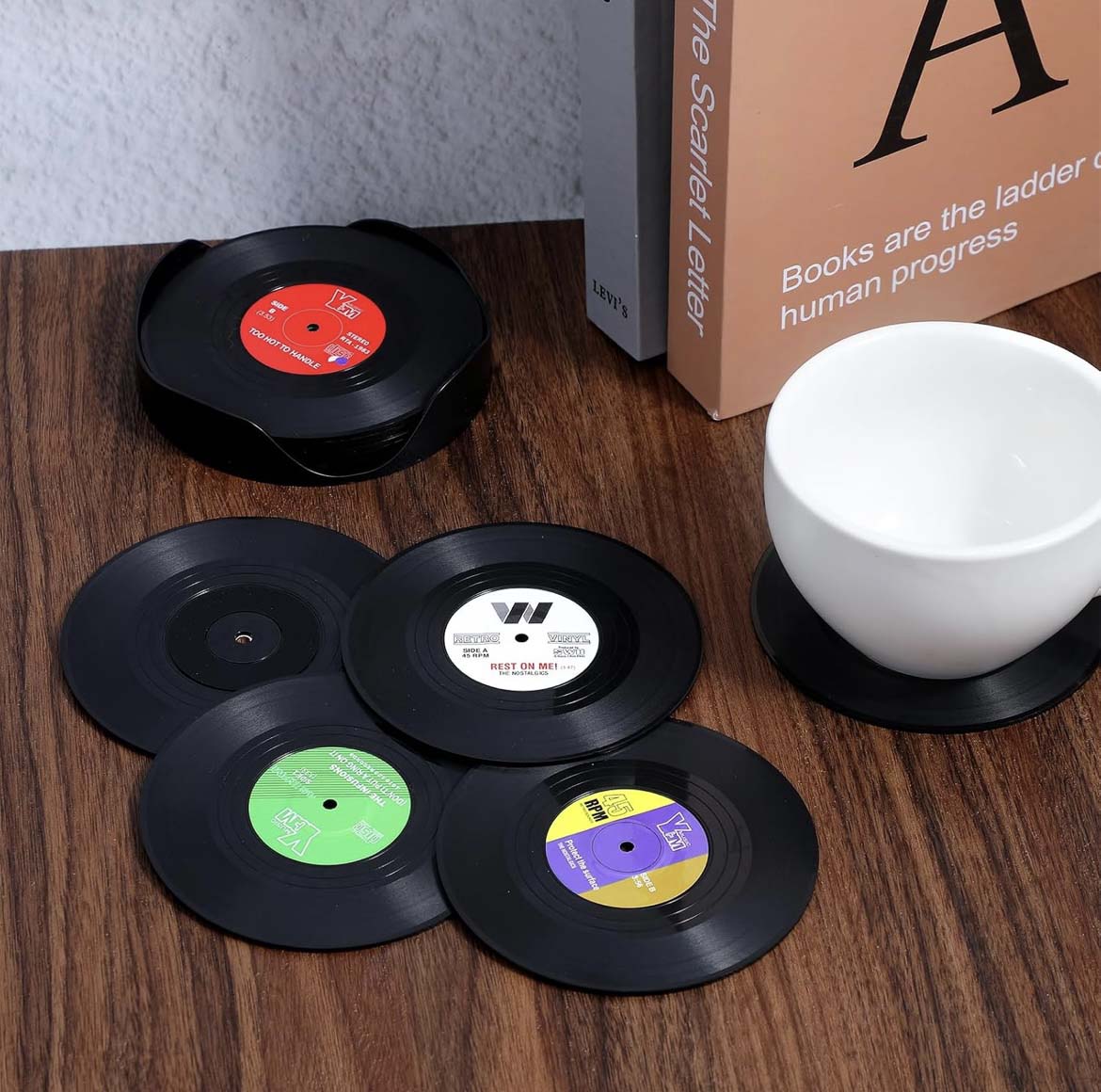 Vinyl record coaster/drink holder Vinyl record coaster/drink holder